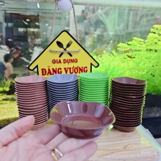 COMBO 10 Chén Chấm Vuông Cạn Nhựa BKP 7CM