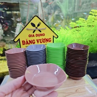 COMBO 10 Chén Chấm Vuông Cạn Nhựa BKP 7CM