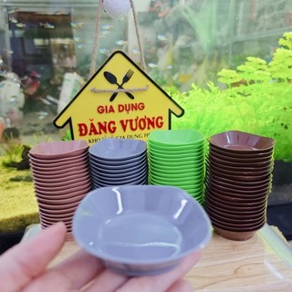 COMBO 10 Chén Chấm Vuông Cạn Nhựa BKP 7CM
