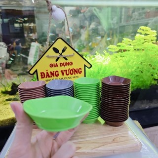COMBO 10 Chén Chấm Vuông Cạn Nhựa BKP 7CM