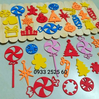 1 set phụ kiện trang trí giáng sinh / noel, cây thông, làm thiệp