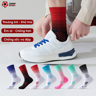Vớ Thể Thao Nam Nữ Tất Bóng Rổ Chống Trơn Cổ Ngắn Cao Lửng Chạy Bộ Bóng Chuyền Đá Banh Cầu Lông Tennis Gym CHEAP SPORT