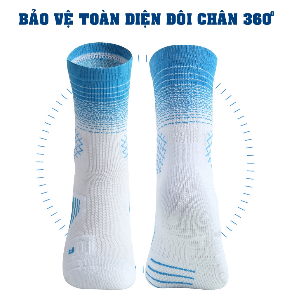 Vớ Thể Thao Nam Nữ Tất Bóng Rổ Chống Trơn Cổ Ngắn Cao Lửng Chạy Bộ Bóng Chuyền Đá Banh Cầu Lông Tennis Gym CHEAP SPORT