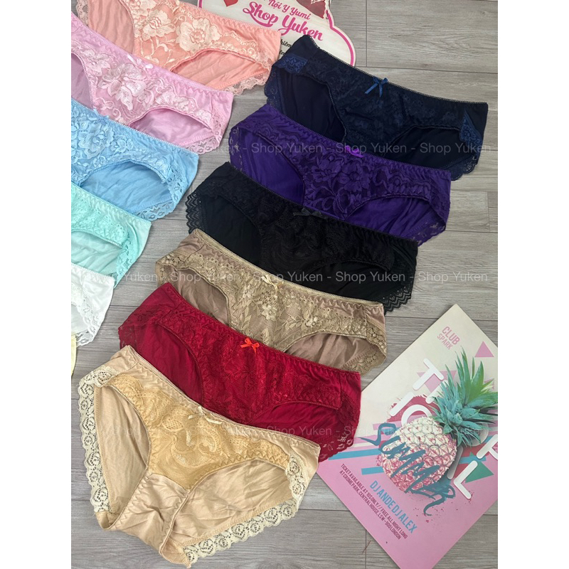 ♥️ QL.Cotton ren ♥️  Quần Lót Cotton Phối Ren Nữ Hàng Việt Nam Siêu Thoáng