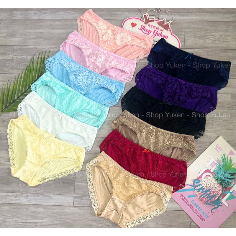 ♥️ QL.Cotton ren ♥️  Quần Lót Cotton Phối Ren Nữ Hàng Việt Nam Siêu Thoáng