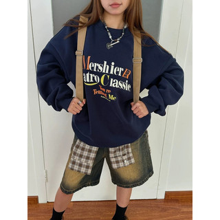 Áo Sweater cổ tròn dáng oversize,