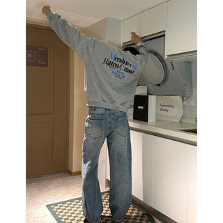 Áo Sweater cổ tròn dáng oversize,