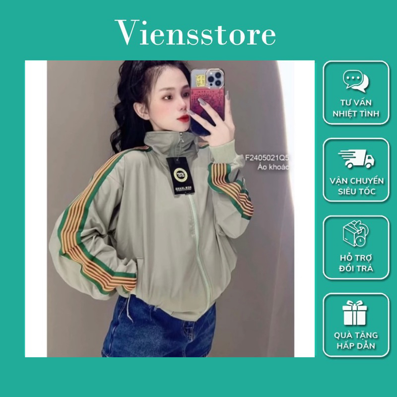 Áo khoác thun tay phối viền sọc cá tính VIENS STORE