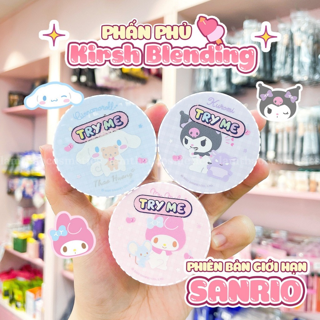 Phấn Phủ Kiềm Dầu Kirsh Blending Dear My Pastel Blur Powder x Sanrio - Phiên Bản Giới Hạn