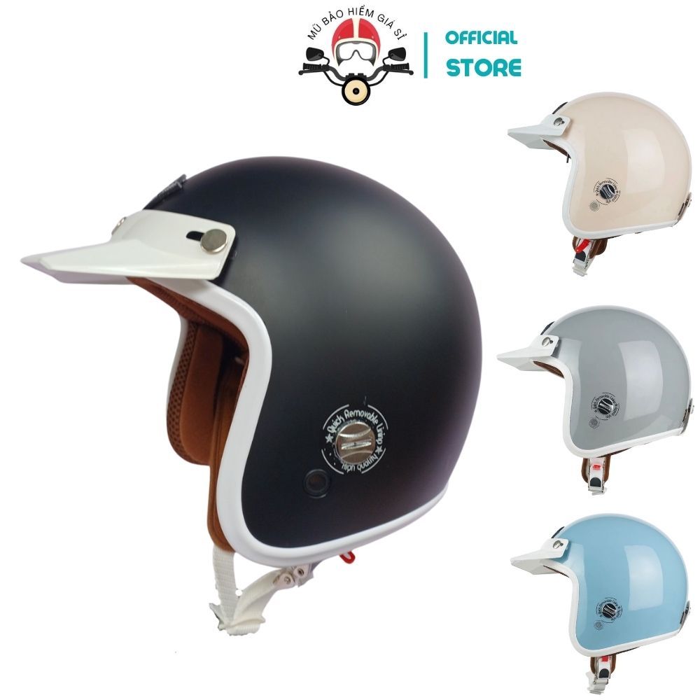 Mũ bảo hiểm dành cho xe máy SH3 3/4 Napoli Freesize 55-58cm đủ màu cao cấp - Bảo hành 12 tháng -Tặng kèm lưỡi trai