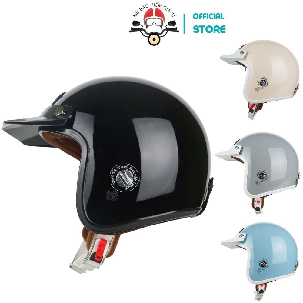 Mũ bảo hiểm dành cho xe máy SH3 3/4 Napoli Freesize 55-58cm đủ màu cao cấp - Bảo hành 12 tháng -Tặng kèm lưỡi trai