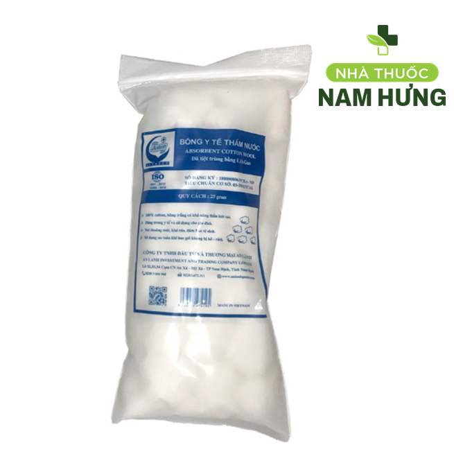 Bông Gòn Tiệt Trùng ,Bông y tế an lành 100g/ 50g/ 25g /Bông Thấm Nước