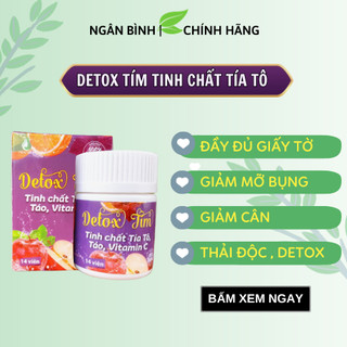 Giảm mỡ bụng, Detox tía tô giảm cân, thải mỡ, nhuận tràng. Viên uống xổ mỡ