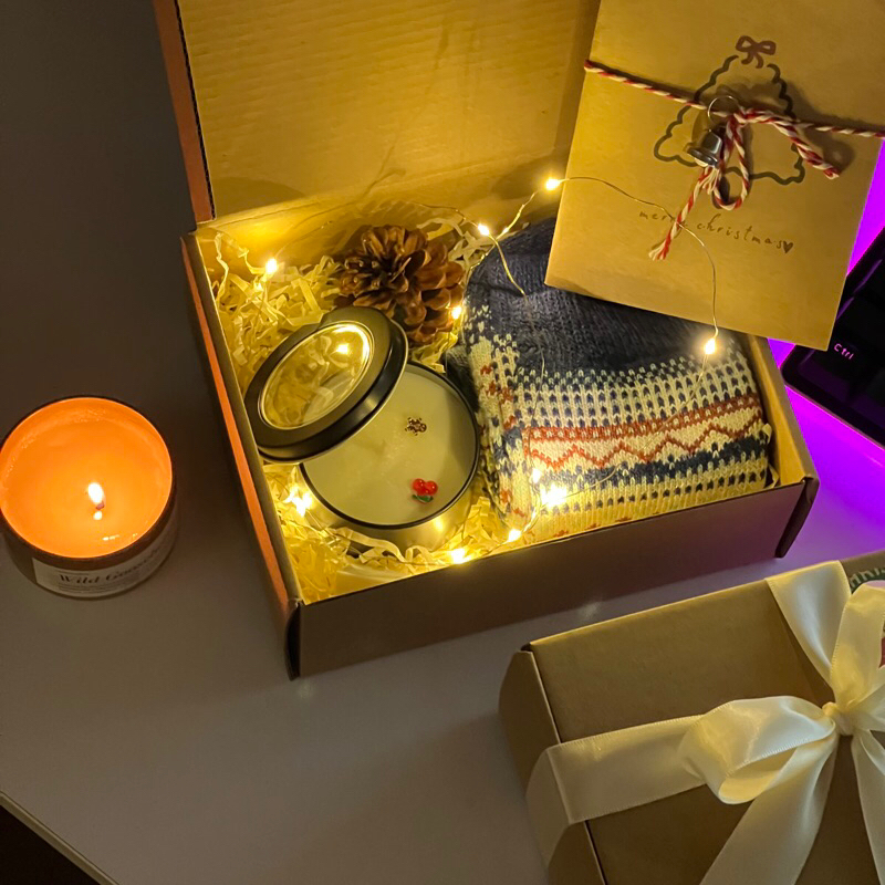 Nến thơm phòng không khói, nến lì xì với mùi hương thiên nhiên độc quyền an toàn cho sức khỏe - Hộp quà tặng