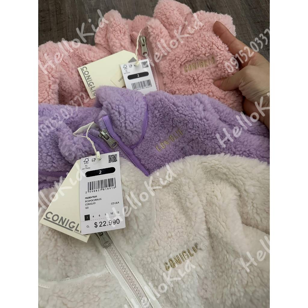 Áo khoác lông cừu coniglo xuất cho bé
