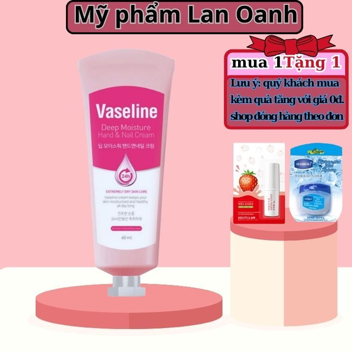 dưỡng tay vaseline Deep Moisture Hand & Nail Cream 60mL hàn quốc