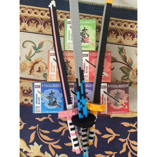 Bộ đồ chơi lego mini 3D hình kiếm katana, mô hình lắp ráp kiếm lego nhiều màu giá rẻ cho bé