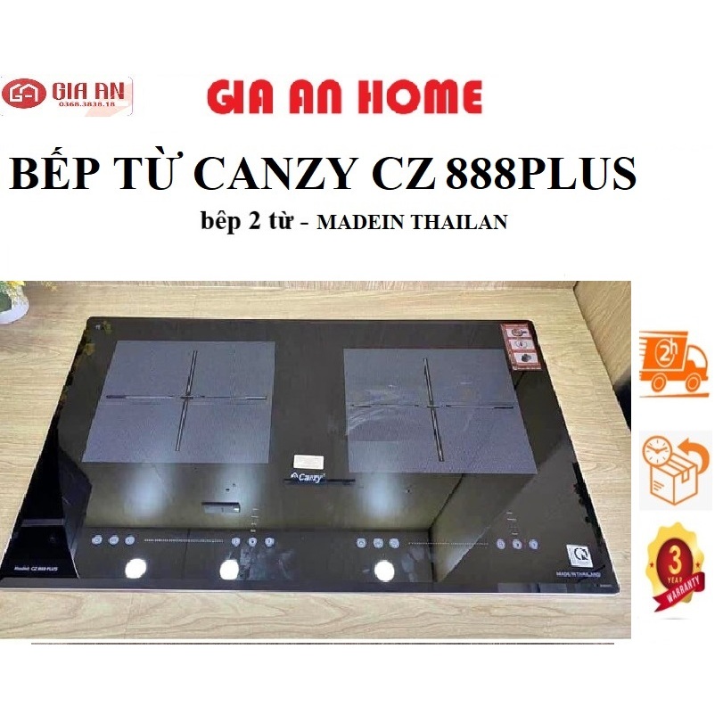 Bếp Từ Đôi Canzy CZ 888 Plus Bếp điện từ Inverter Canzy 888plus mới nhất Nhập Khẩu Thái Lan [Hàng Chính Hãng]