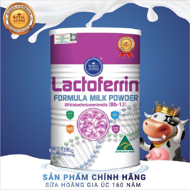 Sữa bột Hoàng Gia Úc Lactoferrin Formula Milk sữa non tăng cường sức đề kháng và hệ miễn dịch cho trẻ Royal Ausnz 400g