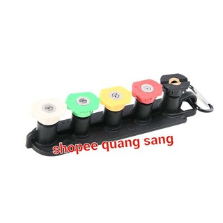 Bộ 5 bép phun xịt rửa xe áp lực cao lắp đầu súng 1/4