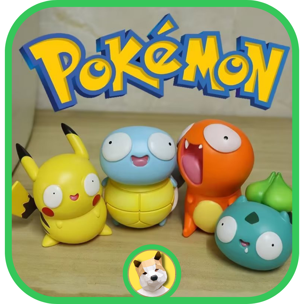 Mô hình Pikachu Corgi Pokemon Kabigon dễ thương quà tặng trưng bày bền màu an toàn Đồ chơi Beocaz có sẵn Full Box