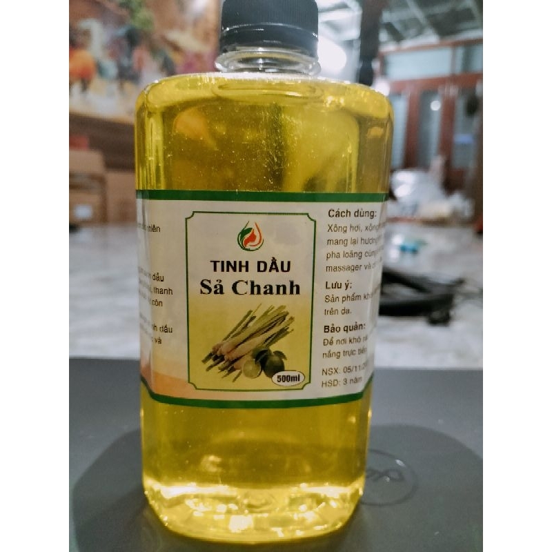 Tinh dầu sả chanh chai vuông lau sàn 500ml