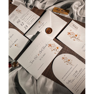 THIỆP SAVE THE DATE HOA - DẬP NỔI