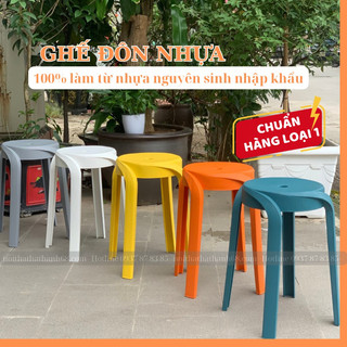 Ghế Nhựa Đúc Nguyên Khối Cao Cấp- Hàng Loại 1- Ghế Nhựa Đa Năng Cao 45cm