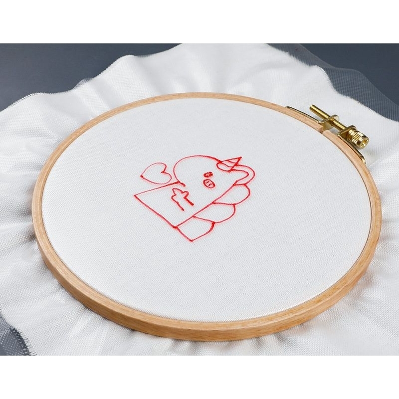 Gói 4 miếng 25cmx 25cm. Giấy scan mẫu thêu , Màng mỏng nilon in mẫu thêu hoà tan trong nước.