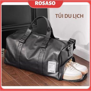 Túi xách nữ trống trơn đen đeo chéo du lịch đựng quần áo để giày thể thao cỡ lớn cao cấp ROSASO TX108