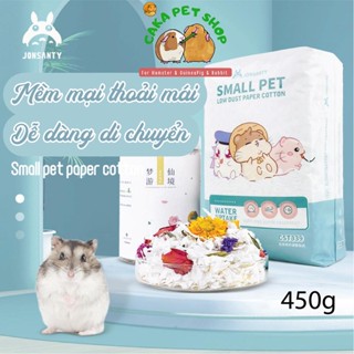 Giấy bông lót chuồng cho Hamster JONSANTY bịch lớn 454g nguyên liệu hữu cơ chuẩn, tự nhiên an toàn