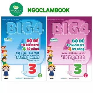 Sách - combo hai tập big 4 bộ đề tự kiểm tra 4 kỹ năng nghe - nói - đọc - viết tiếng anh lớp 3