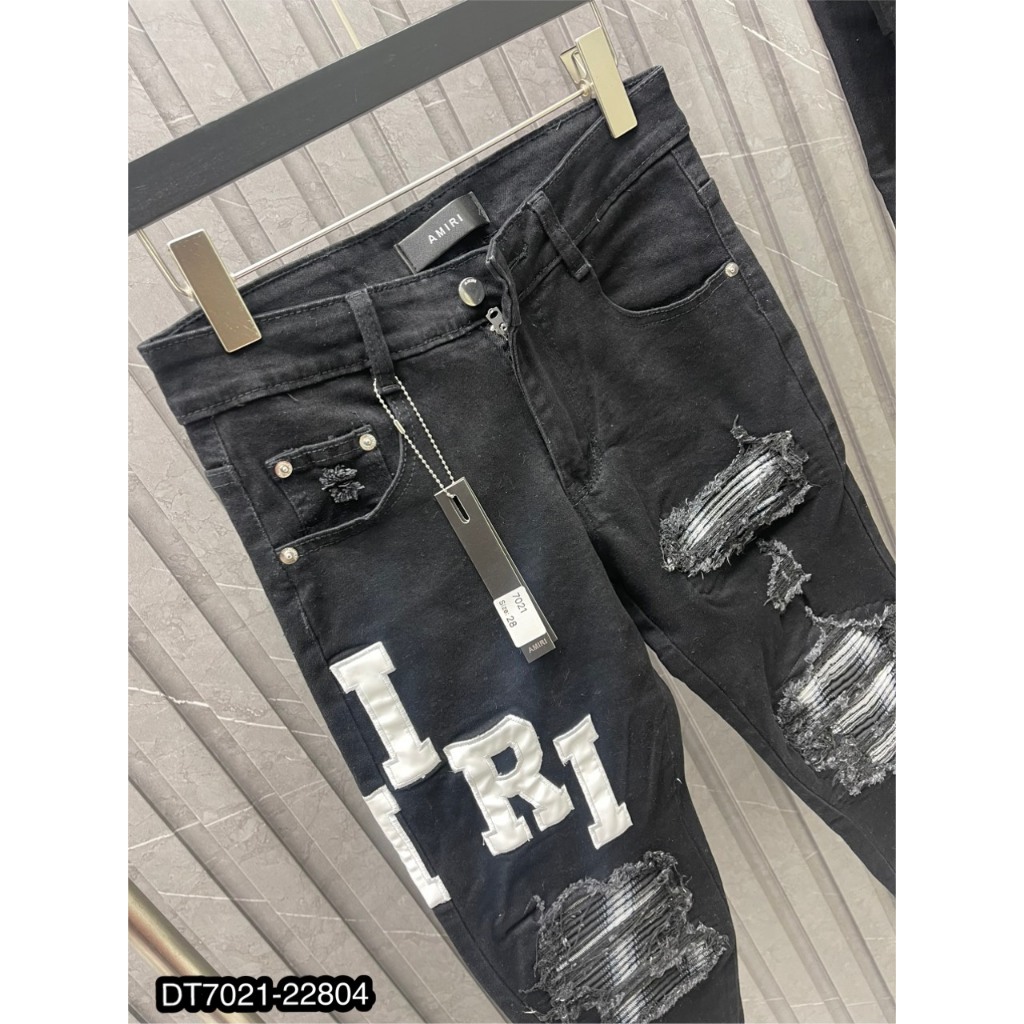 Quần Jean Thêu Chữ AMR Cao Cấp - Quần Bò Nam Thêu Logo Cực Đẹp