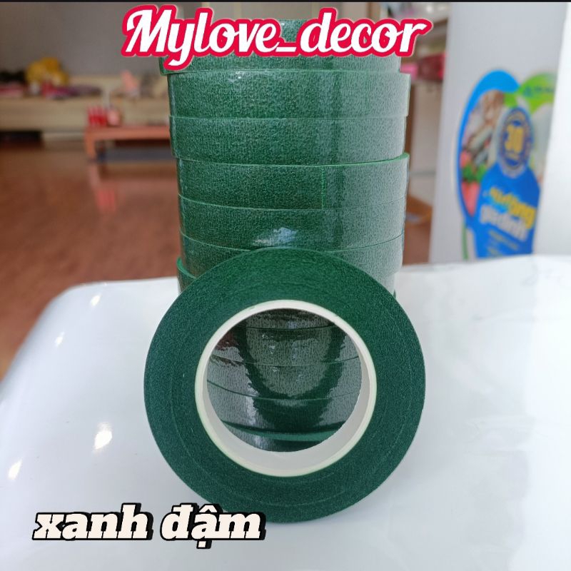 Băng dính sáp , băng dính cuốn cành hoa giả , băng dính trang trí làm thủ công , băng cuốn canh decor handmade_CT045