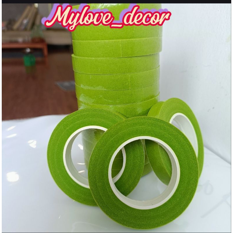 Băng dính sáp , băng dính cuốn cành hoa giả , băng dính trang trí làm thủ công , băng cuốn canh decor handmade_CT045