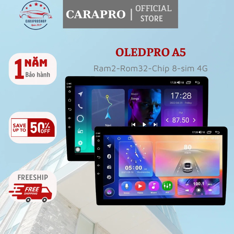 Màn hình ô tô Oledpro P450 8x [ tặng vietmapS2 và camera sau]