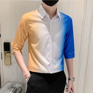 Áo sơ mi. Phối sáng ở giữa, trẻ trung năng động .H62
