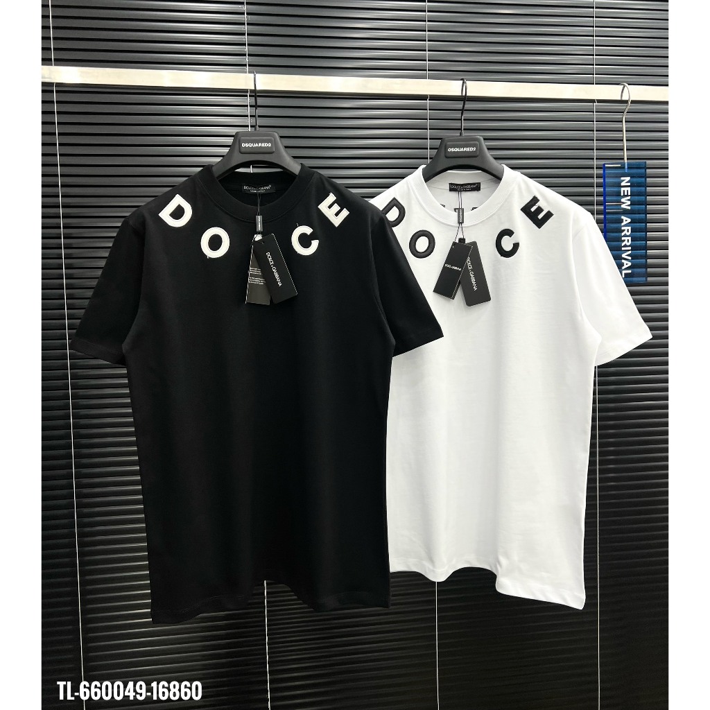 🔥Hot🔥Áo thun DG thêu chữ da thiết kế hot trend Nam nữ New 2024