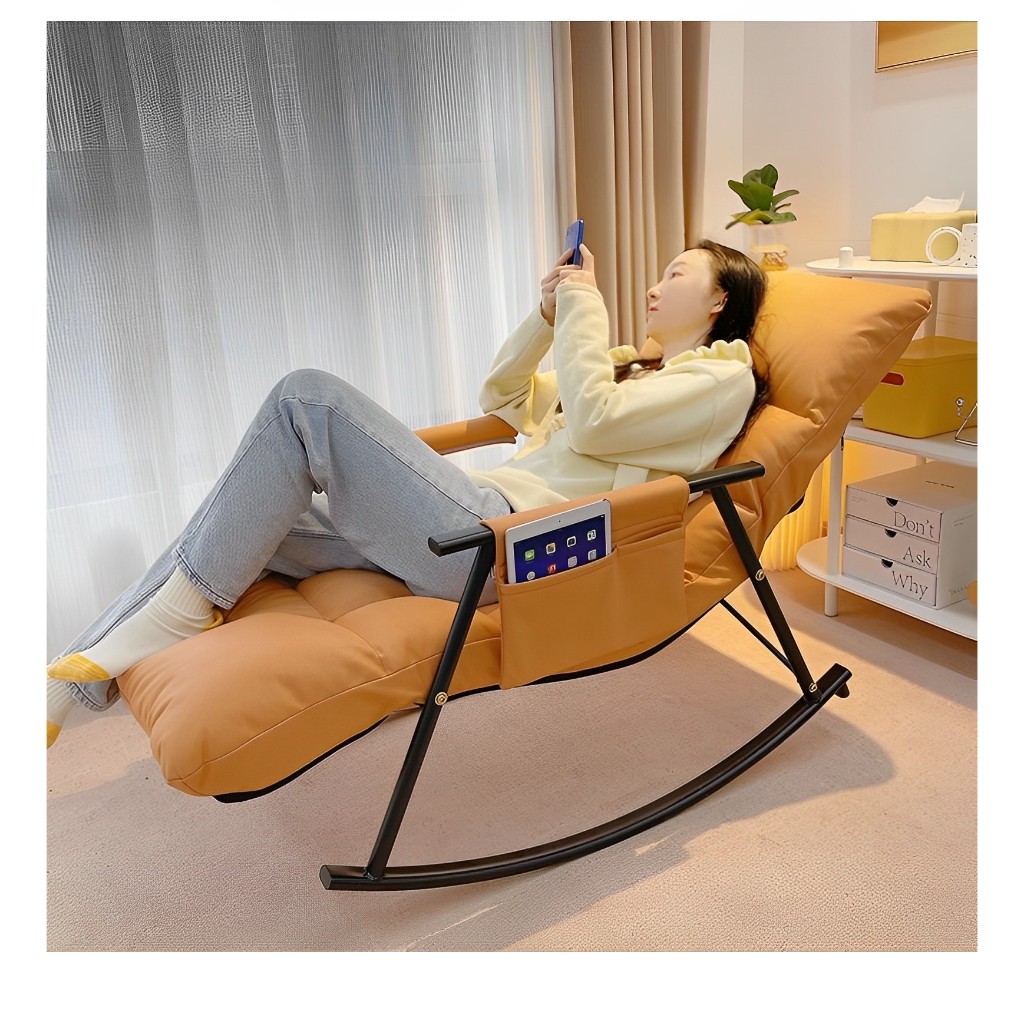 Ghế thư giãn cao cấp Ghế bập bênh Đệm dày Khung vàng chắc chắc Bảo hành 5 năm