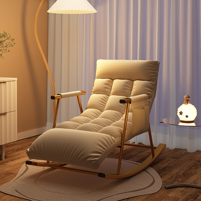 Ghế thư giãn cao cấp Ghế bập bênh Đệm dày Khung vàng chắc chắc Bảo hành 5 năm