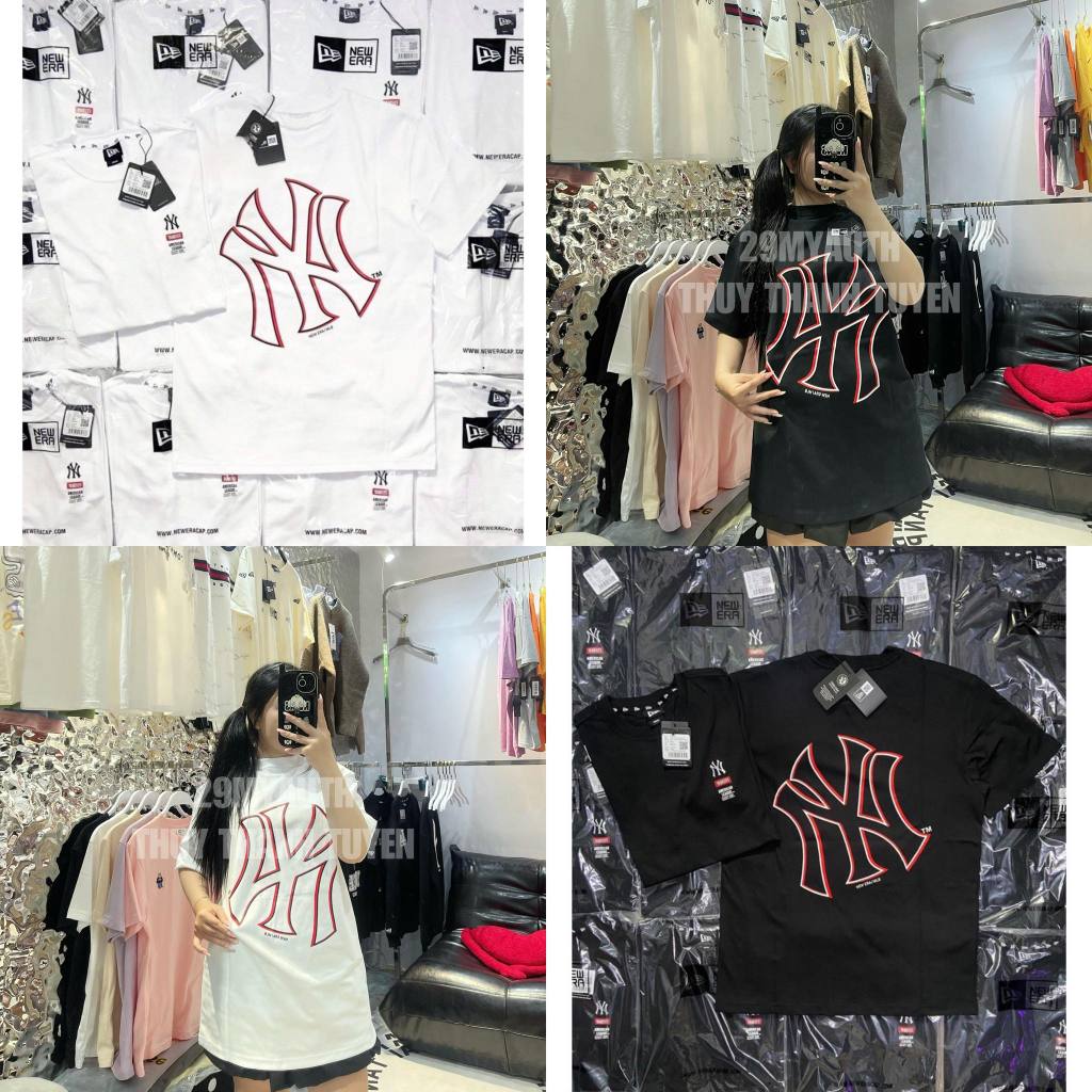 Áo thun tay ngắn Era logo viền line màu đỏ