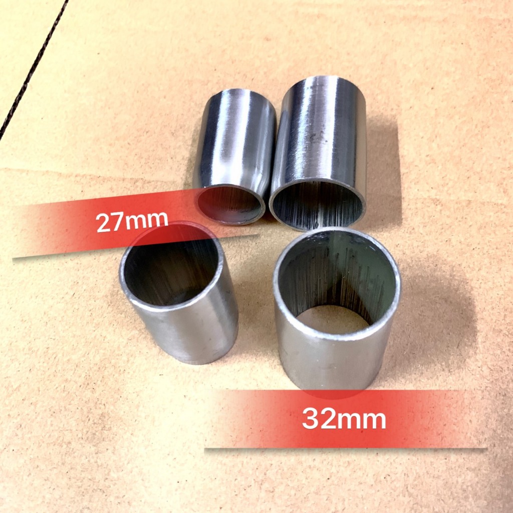 Khâu nối cổ pô inox 304 hàn nối zô cổ pô zin và titan 27 & 32mm