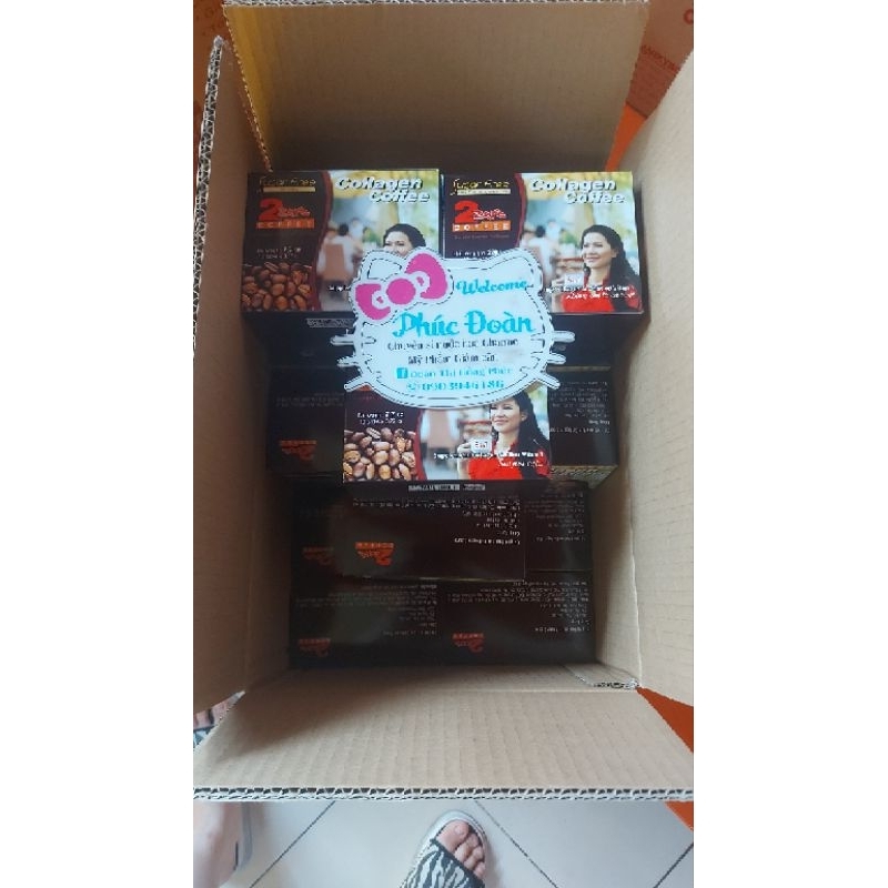 Thùng 20 hộp cà phê sữa collagen 2 zezo