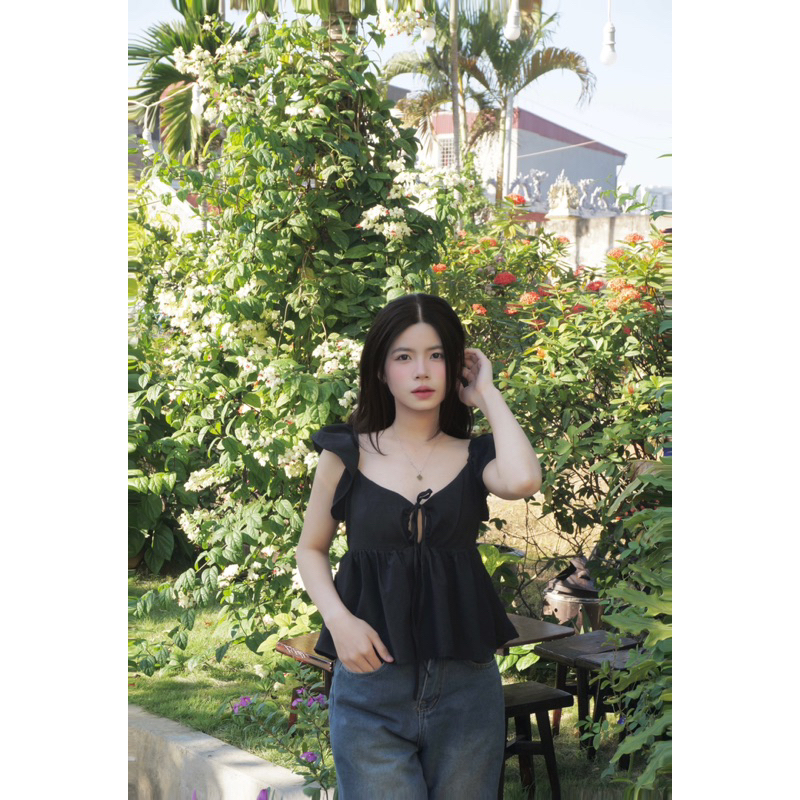 𝐌𝐢𝐧𝐧𝐢𝐞 𝐓𝐨𝐩 | áo croptop xoè bồng dạng babydoll | Annieroomfit