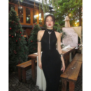 BLUSH DRESS | ĐẦM CỔ LỌ CHẤT THUN | C LAMODE