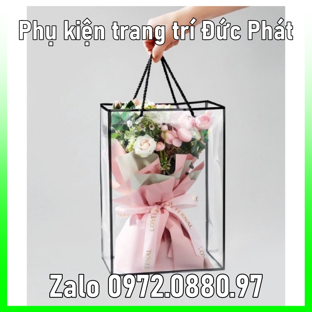 túi đựng quà nhựa plastic trong suốt đựng hoa, quà tặng