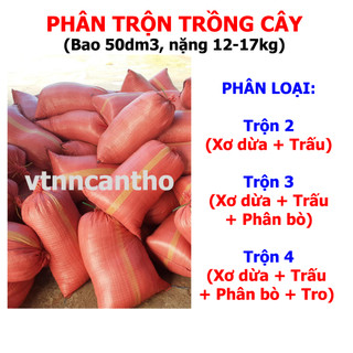 Bao 50dm3 Phân trộn trồng rau, hoa kiểng