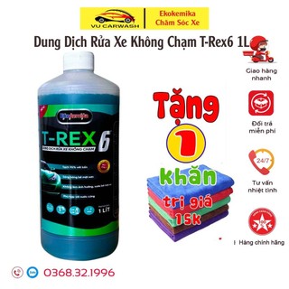 Nước rửa xe không chạm - dung dịch rửa xe ô tô - xe máy Ekokemika Trex6 1L(hàng chính hãng)
