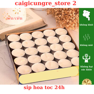 Nến tealight nhỏ đốt đèn xông tinh dầu, đèn đốt trang trí sinh nhật viên tròn .