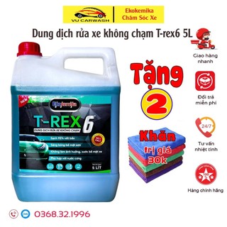 Dung dịch rửa xe không chạm - nước rửa xe ô tô - xe máy Ekokemika Trex6 - 5L(hàng chính hãng)
